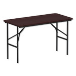 Alera Wood Folding Table, Rectangular, 48w x 23.88d x 29h, Mahogany (ALEFT724824MY) View Product Image