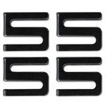 Alera Wire Shelving S Hooks, Metal, Black, 4 Hooks/Pack