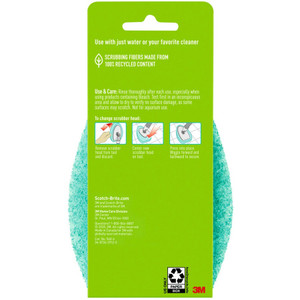 3M Refill, f/Bath Scrubber, Nonscratch, Antibacterial, 6/CT, BE (MMM560RCT) Product Image 