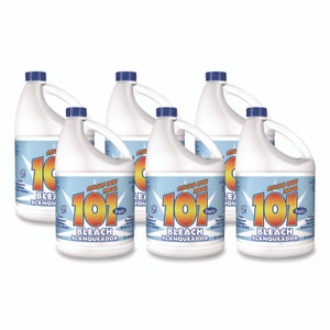 101 Regular Cleaning Low Strength Bleach, 1 gal Bottle, 6/Carton