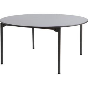 Iceberg Maxx Legroom Wood Round Folding Table - Gray Round, Melamine Top - Four Leg Base - 4 Legs - 0.75" Table Top Thickness x 60" Table Top Diameter - 29" Height