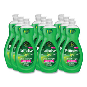 Ultra Palmolive Dishwashing Liquid, Ultra Strength, Original Scent, 20 oz Bottle, 9/Ctn