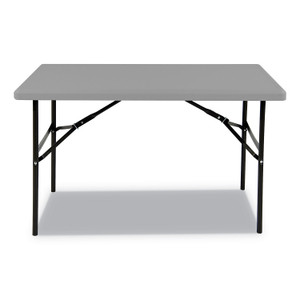 AbilityOne 7110016716418, SKILCRAFT Blow Molded Folding Tables, Rectangular, 30w x 96d x 29h, Charcoal (NSN6716418) View Product Image