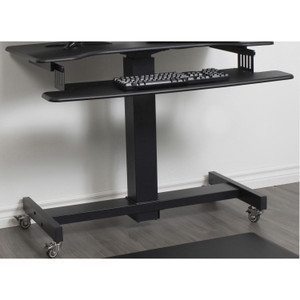 Lorell Standing Desk, Adjustable, Mobile, 40"x21"x31"-49", Black (LLR82016) Product Image 