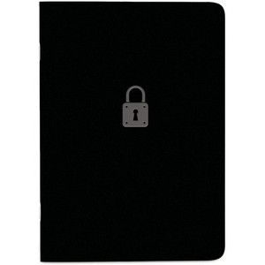 Rediform Password Notebook - 64 Pages - Sewn - 0.40" Height x 3.5" Width x 5" Length - Black Cover - Compact, Flexible Cover, Bilingual Format, Note Section (REDA00781)