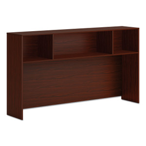 HON Mod Desk Hutch, 3 Compartments, 72w x 14d x 39.75h, Traditional Mahogany