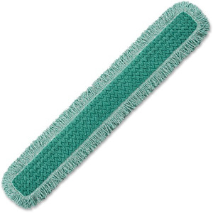 Rubbermaid Commercial Products Dust Mop, Hygen, Microfiber, Fringed, 48", 6/CT, Green (RCPQ449CT) View Product Image