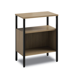 Safco Simple Storage, Two-Shelf, 23.5w x 14d x 29.6h, Walnut (SAF5507BLWL) View Product Image