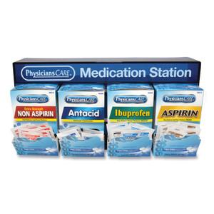 PhysiciansCare Medication Station, Aspirin, Ibuprofen, Non Aspirin Pain Reliever, Antacid (ACM90780) View Product Image