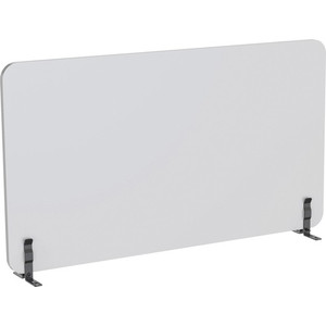 Lorell Acoustic Desktop Privacy Panel - 47.2" Width x 23.6" Height - Polyester Fiber - Light Gray