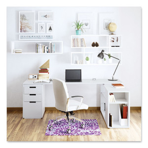 deflecto FashionMat Chair Mat, Rectangular, 35 x 40, Rain (DEFCM3540PR) View Product Image