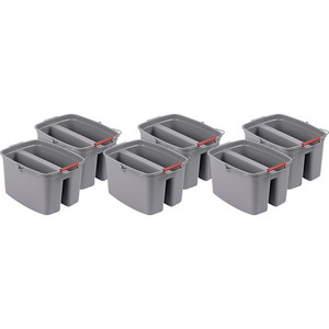 Rubbermaid Commercial 19 QT Double Pail - 4.75 gal - Handle - 10" x 14.5" - Plastic - Gray