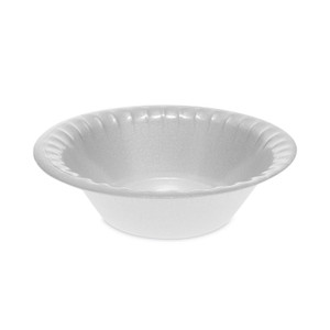 Pactiv Evergreen Placesetter Deluxe Laminated Foam Dinnerware, Bowl, 12 oz, 6" dia, White, 1,000/Carton (PCTYTK100120000) View Product Image