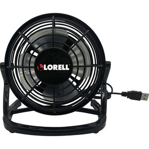 Lorell USB-powered Personal Fan - Adjustable Tilt Head, Durable, USB Powered, Compact - Metal, Plastic