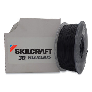 AbilityOne 7045016858922 SKILCRAFT 3D Printer Polylactic Acid Filament, 1.75 mm, Black (NSN6858922) View Product Image