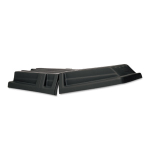 Rubbermaid Commercial Hinged Dome Tilt Truck Lid, 34.14 x 69.66 x 8.4, Black (RCP1317BLA) View Product Image