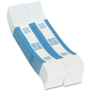 PAP-R Currency Straps - 1.25" Width - Total $100 in $1 Denomination - Self-sealing, Self-adhesive, Durable - 20 lb Basis Weight - Kraft
