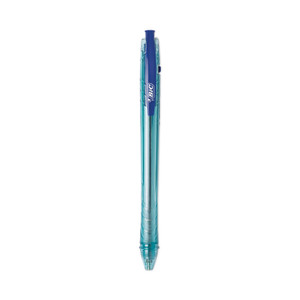 BIC ReVolution Ocean Bound Ballpoint Pen, Retractable, Medium 1 mm, Blue Ink, Translucent Blue Barrel, Dozen (BICBPRR11BE) View Product Image