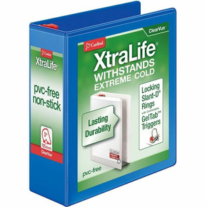 Cardinal Xtralife ClearVue Locking Slant-D Binder - 3" Binder Capacity - Letter - 8 1/2" x 11" Sheet Size - 725 Sheet Capacity - 2 29/32" Spine Width - (CRD26332)