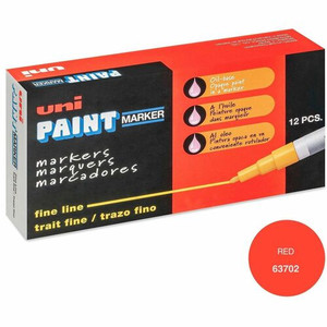 uniball™ uni-Paint PX-21 Oil-Based Paint Marker - Fine Marker Point - Red Ink - Oil Based