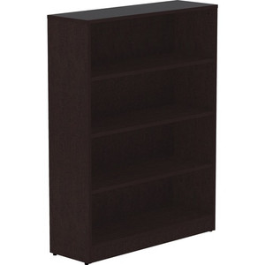 Lorell Laminate Bookcase - x 0.8" Thickness Shelf, 48" Height x 36" Width x 12" Depth - 4 Shelve(s) - 3 Adjustable Shelf(ves) - Square Edge - Material: Thermofused Laminate (TFL)