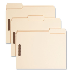 Smead Top Tab Heavyweight Manila Fastener Folders, 0.75" Expansion, 2 Fasteners, Letter Size, Manila Exterior, 50/Box