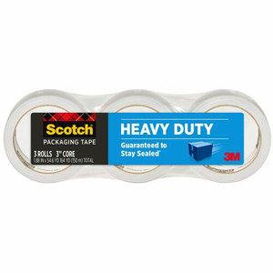 Scotch Heavy-Duty Shipping/Packaging Tape - 54.60 yd Length x 1.88" Width x 3.1 mil Thickness - 3" Core - Clear - Synthetic Rubber Resin - Rubber Resin Backing - (MMM38503)