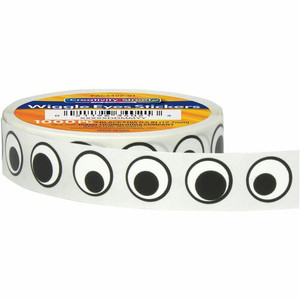 Creativity Street Wiggle Eyes Stickers - Fun, Learning Theme/Subject - 1000 x Eye Shape - Self-adhesive - Black/White