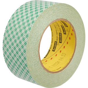 Scotch Double-Coated Paper Tape - 36 yd Length x 2" Width x 6 mil Thickness - 3" Core - Natural - Kraft - Rubber Backing