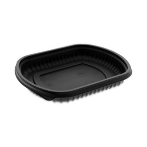 Pactiv Evergreen EarthChoice MealMaster Container, 16 oz, 8.13 x 6.5 x 1, Black, Plastic, 252/Carton