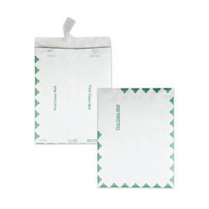 Survivor Lightweight 14 lb Tyvek Catalog Mailers, First Class, #13 1/2, Square Flap, Redi-Strip Closure, 10 x 13, White, 100/Box (QUAR1590) View Product Image