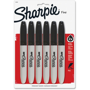 Sharpie Super Permanent Marker - Bold, Fine Marker Point - Black Ink - Plastic Barrel