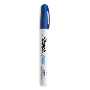 Sharpie Permanent Paint Marker, Fine Bullet Tip, Blue (SAN35536) View Product Image