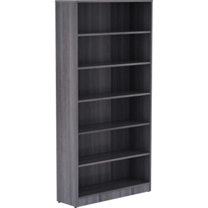 Lorell Bookcase, 6 Shelves, 36"x12"x72", Weathered Charcoal (LLR69565) View Product Image