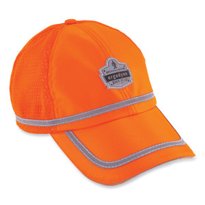 ergodyne GloWear 8930 Hi-Vis Baseball Cap, Polyester, One Size Fits Most, Orange, Ships in 1-3 Business Days (EGO23238) View Product Image