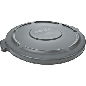 Rubbermaid Commercial Brute 20-gallon Container Lid - Round - 19.9" Diameter - Plastic - Gray