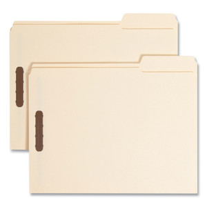 Smead Top Tab Fastener Folders, Guide-Height 2/5-Cut Tabs, 0.75" Expansion, 2 Fasteners, Letter Size, 11-pt Manila, 50/Box