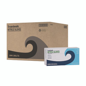 Boardwalk Disposable General-Purpose Nitrile Gloves, Large, Blue, 4 mil, 1,000/Carton