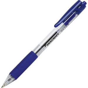 AbilityOne - Pen, Ballpoint, Low Viscosity Ink, Retractable, Rubber Grip, Blue, 1mm - (7520-01-697-0597) (7520016970597)