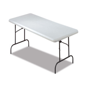 AbilityOne 7105016976844, SKILCRAFT Blow Molded Folding Tables, Rectangular, 60w x 30d x 29h, Gray