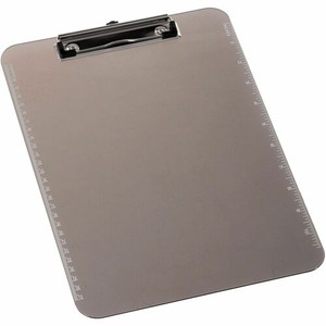 Business Source Transparent Plastic Clipboard - 9" x 12" Sheet Size - Plastic - Smoke