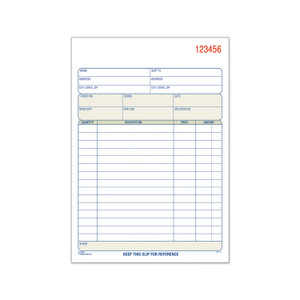 TOPS Sales Order Book, Two-Part Carbonless, 7.94 x 5.56, 50 Forms Total