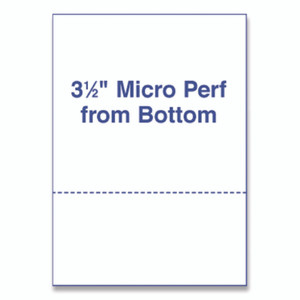 Alliance Perforated and Punched Laser Cut Sheets, Micro-Perforated 3.5" from Bottom, 24 lb Bond Weight, 8.5 x 11, White, 500/Ream