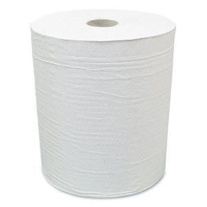 American Paper Converting Hardwound Paper Towel Roll, Eco Green Paper, 1-Ply, 7.88" x 800 ft, White, 6/Carton (APAEN80166) View Product Image