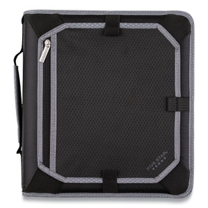 Five Star Zipper Binder, 3 Rings, 2" Capacity, 11 X 8.5, Black/Gray Accents (FVS29052IT8)