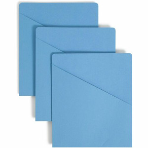 Smead Letter Recycled File Jacket - 8 1/2" x 11" - 11 pt. - Manila - Blue - 10% Recycled