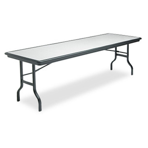 Iceberg IndestrucTable Ultimate Folding Table, Rectangular, 96" x 30" x 29", Granite/Black