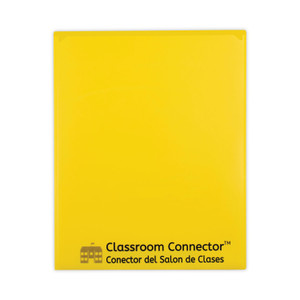 C-Line Classroom Connector Folders, 11 x 8.5, Yellow, 25/Box (CLI32006) View Product Image