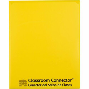 C-Line Classroom Connector Letter Report Cover - 8 1/2" x 11" - 2 Internal Pocket(s) - Yellow