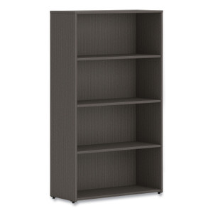 HON Mod Bookcase, Four-Shelf/3 Adjustable, 30w x 13d x 53h, Slate Teak (HONLBC3013B4LS1) View Product Image